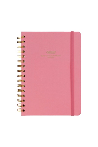 Vj Canvas Sert Kapak Spiralli Defter A5 100gr 160 Sayfa Noktalı Pembe Pembe