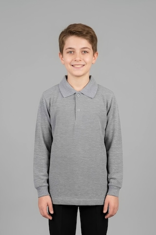 Modanino Erkek Çocuk %100 Pamuk Ve Okul Tarz T-shirt 6-16 Yaş 12798mrt Füme