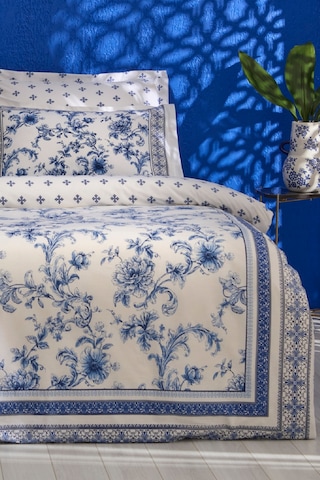Karaca Home Rosario %100 Pamuk Çift Kişilik Nevresim Takımı Mavi MAVI