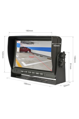 Expotech Exm-7040 7" Quad Hafıza Karta Kayıt Yapabilen Monitör