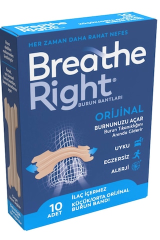 Breathe Right Burun Bandı Orijinal Küçük/orta 10 Lu, 6 Kutu