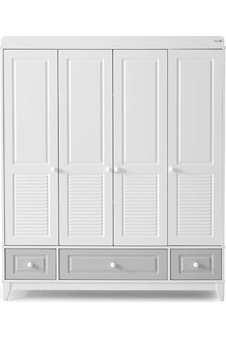 Aymini Lorena 4 Kapılı Bebek Odası Takımı Ahşap - Beyaz