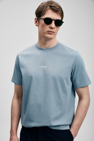 Lufian Marcus Modern Grafik T- Shirt Mavi Mavi 111020322100300 Mavi