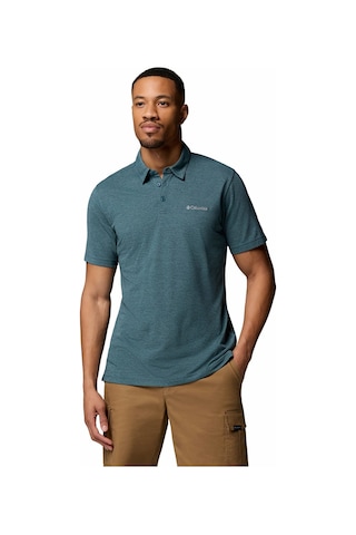 Columbia Am2996 Havercamp Pique Polo Erkek T-shirt-32725 Mavi