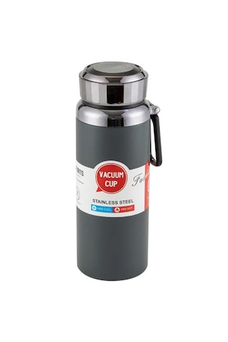 Laxsam 800 Ml Vakumlu Paslanmaz Çelik Kamp Piknik Termosu Gri