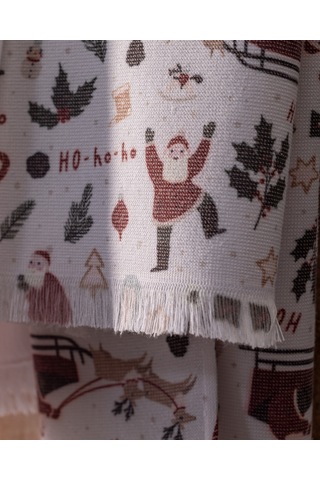 Yılbaşı Klaus Mutfak Havlu Seti - Beyaz Beyaz