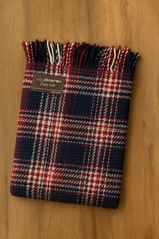 Dinarsu Cozy Life Tv Battaniyesi Kırmızı - Lacivert