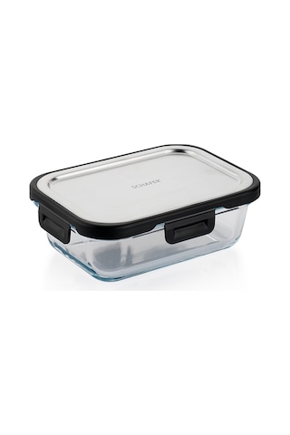 Schafer Retro Kilitli Saklama Kabı Dikdörtgen 600 ML Inox
