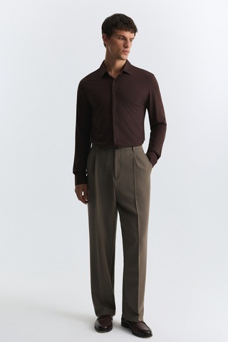 Antioch Comfort Slim Gömlek Kahve