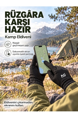 Kuzeylife Milo Windshield Vera Eldiven Siyah