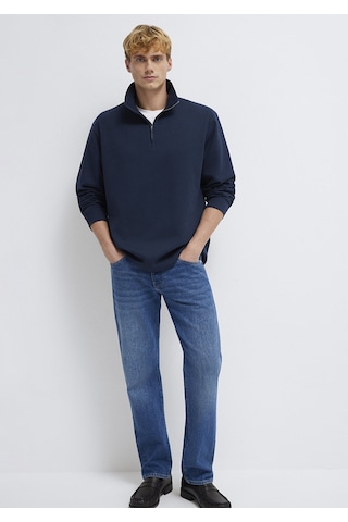 Mavi - Yarı Fermuarlı Lacivert Sweatshirt 0s10537-86623 Lacivert