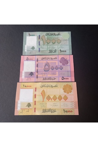 Escoines Koleksiyon 3996368f63c065d922 Lübnan 1000/5000/10.000 Livres Çil Eski Yabancı Kağıt Para