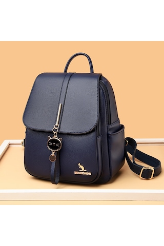 Su Geçirmez Kadın Sırt Çantası Yaz Yeni Stil Moda Kedi Kolye Bayan Sırt Çantası Düz Renk Basitsiyah Diğer