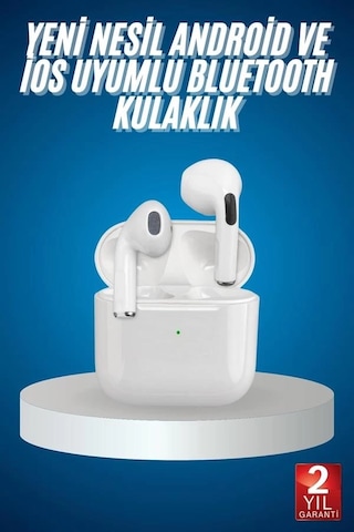 Bluetooth Kulaklık Beyaz Çağrı Cevaplama Dokunmatik Kontrol Kablosuz Diğer