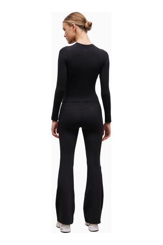 Because Of Alice Base Sculpting Flared Leggings Şekillendirici Yüksek Bel Bol Paça Kadın Tayt Siyah