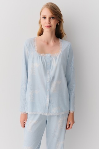 Suwen Sakura Maskülen Pijama Takımı Sh26213660b348 Mavili