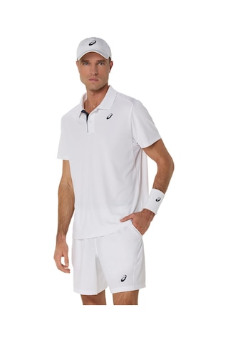 Asics Court Polo Erkek White Traditional Kısa Kollu Tshirt 2041a340-100 Beyaz