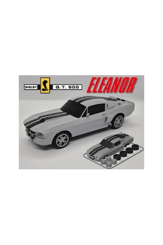 Gri Ve Siyah Eleanor Klasik Araba Kit Kart - Parçalı Yapıda Kendin Yap Dıy Hobi Maketi, Efsane Muscle Car Oyuncak, Klasik Otomobil Koleksiyonu İçin Masaüstü Dekor Süsü 14x10 Cm