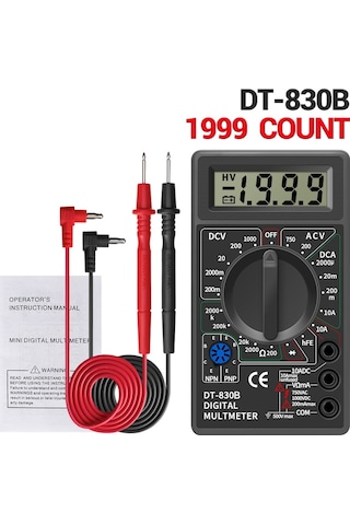 Multimetre Dijital-lcd Dijital El Multimetre Dt830b Mini Voltmetre Ampermetre Ohm Test Cihazı 750/1000 V Ac/dc Çoklu Metre Dijital Multimetre Metre
