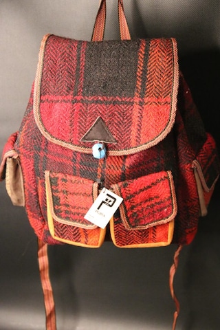 Pujiva Etnik 4cep Sırt Normal Dokuma Kilim Sırt Çanta En:35/boy:40 Cm Çok Renkli