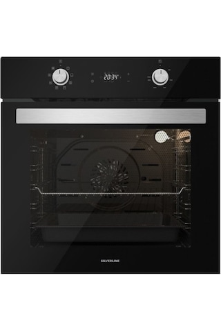 Silverline BO6504B01 - CS5335B01 - 3457 Soho 60 Siyah Cam Ankastre Set