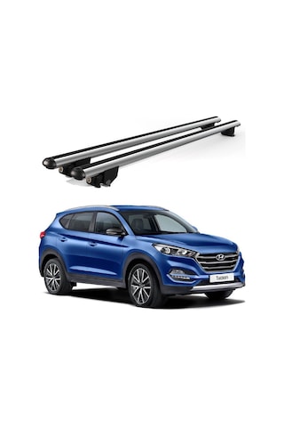 Kanca Hyundai Tucson 2018 Ve Sonrası Uyumlu Gri Kilitli Ara Atkı 120cm Port Bagaj Tavan Barı