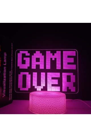 Yaratıcı Hediye Oyun Odası Dekorasyonu Gece Lambası Çatlak Modeli Çatlak Tabanı Oyun Ov Çatlak Tabanı Oyun Ov Çok Renkli