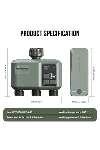 3 Çıkışlı Wi-fi Sulama Zamanlayıcısı