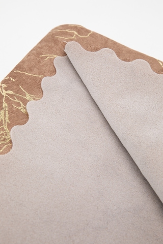 Mermer Desen Altın Varaklı Süngerli Koltuk - Çekyat Örtüsü 160x21 Kahverengi
