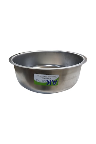 Krom Eviye Geniş Sifon Yuvarlak Desenli Sifonsuz Eviye 38 CM