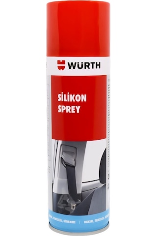 Würth Silikon Sprey 300 Ml Metal Plastik Lastik Parçalar Için Uzun Süreli Koruma Özellikli