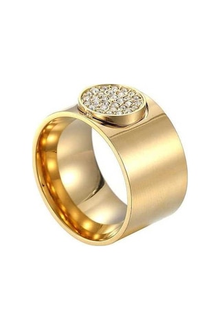 Novahub Geometrik Daire 14 Ayar Altın Yüzük - Erkek & Kadın - Uniseks Tasarım Altın