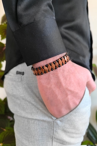 Kuka Bileklik Unisex Model Bileğe Göre Ayarlanabilir Unisex Model Bt010 Kahverengi