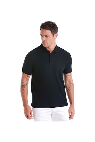 Hatemoğlu Lacivert Regular Fit Merserize Polo Yaka Pamuklu Tişört 35362024c020 005 Lacivert
