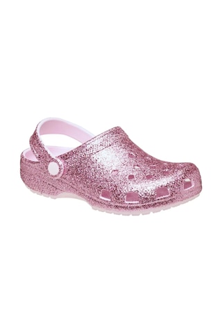 Crocs Klasik Kalın Simli Çocuk Terlik Pembe