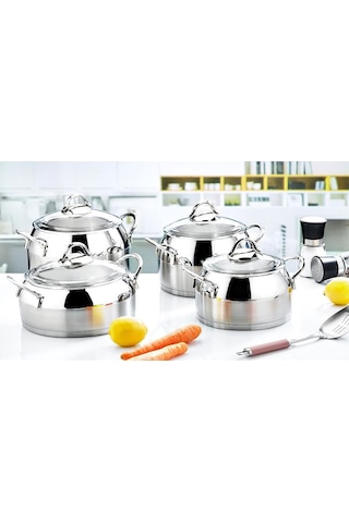 Evimsaray Venüs 8 Parça Çelik Tencere Takımı