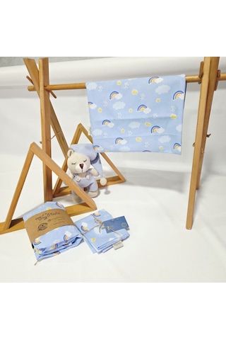 Tiny Plans Lastikli Tek Kişilik Çarşaf - Yastık Kılıfı Takımı Mavi