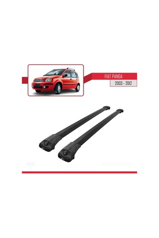 Fiat Panda 2003-2012 Arası İle Uyumlu Ace-1 Ara Atkı Tavan Barı Siyah
