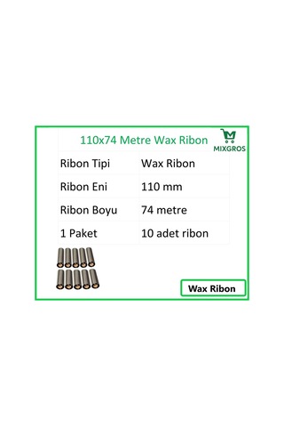 110x74 Metre Wax Ribon 10 Adet
