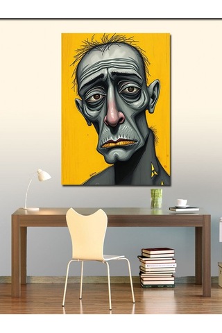 Kanvas Tablo Hüzünlü Yaşlı Adam Figürü 50cmx70cm