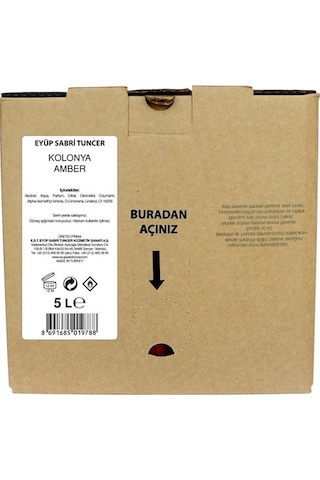 Eyüp Sabri Tuncer 68 Derece Amber Kolonyası Bag in Box 5 L