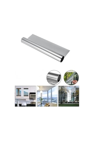 Aynalı Cam Filmi 30cm X 200cm Yapışkanlı Yansıtıcı Uv Koruma