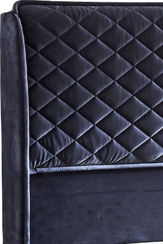 Baklava Lüks Baza Ve Başlık Seti 180x200 Cm Çift Kişilik Metal Baza Ve Başlık Takımı Antrasit Kumaş