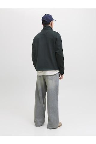 Jack & Jones Erkek Yarim Fermuarli Dik Yaka Sweatshirt - Norrebro - 12282899 Forest River