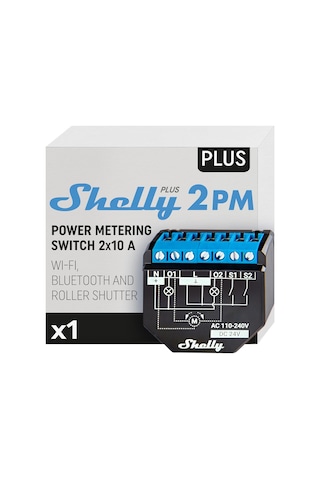 Shelly Plus 2pm Wi-fi Ve Bluetooth 2 Kanallı Akıllı Röle Anahta
