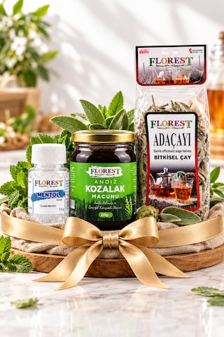 Mentol Kristali 15 G + Andız Kozalak Macunu 230 G + Adaçayı 40 G 3'lü Bitkisel Ürün Seti