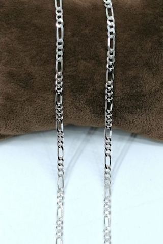Silver Unisex Figaro 3 Mm Gümüş Kolye Zincir Omr7637
