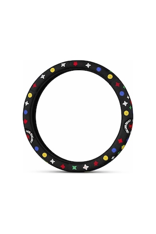 Logo Desenli Direksiyon Kılıfı -38 Cm - Spor Şık Tasarım Çok Renkli