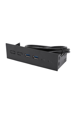 Xindoker 5.25 İnç Bilgisayar Ön Paneli Hubu, Usb 3.0 Çift Port, 5gbps Hızlı Transfer, Optik Sürücü Bölgesi Genişletme, Abs Malzeme