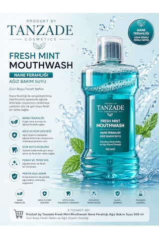 Produkt By Tanzade Nane Ferahlıklı Ağız Bakım Suyu 250 Ml Produkt By Tanzade Nane Ferahlıklı Ağız Bakım Suyu 250 Ml